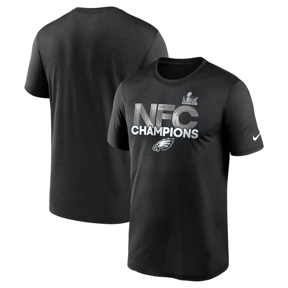 Philadelphia Eagles Nike 2024 NFC Champions Legend T-Shirt - Black